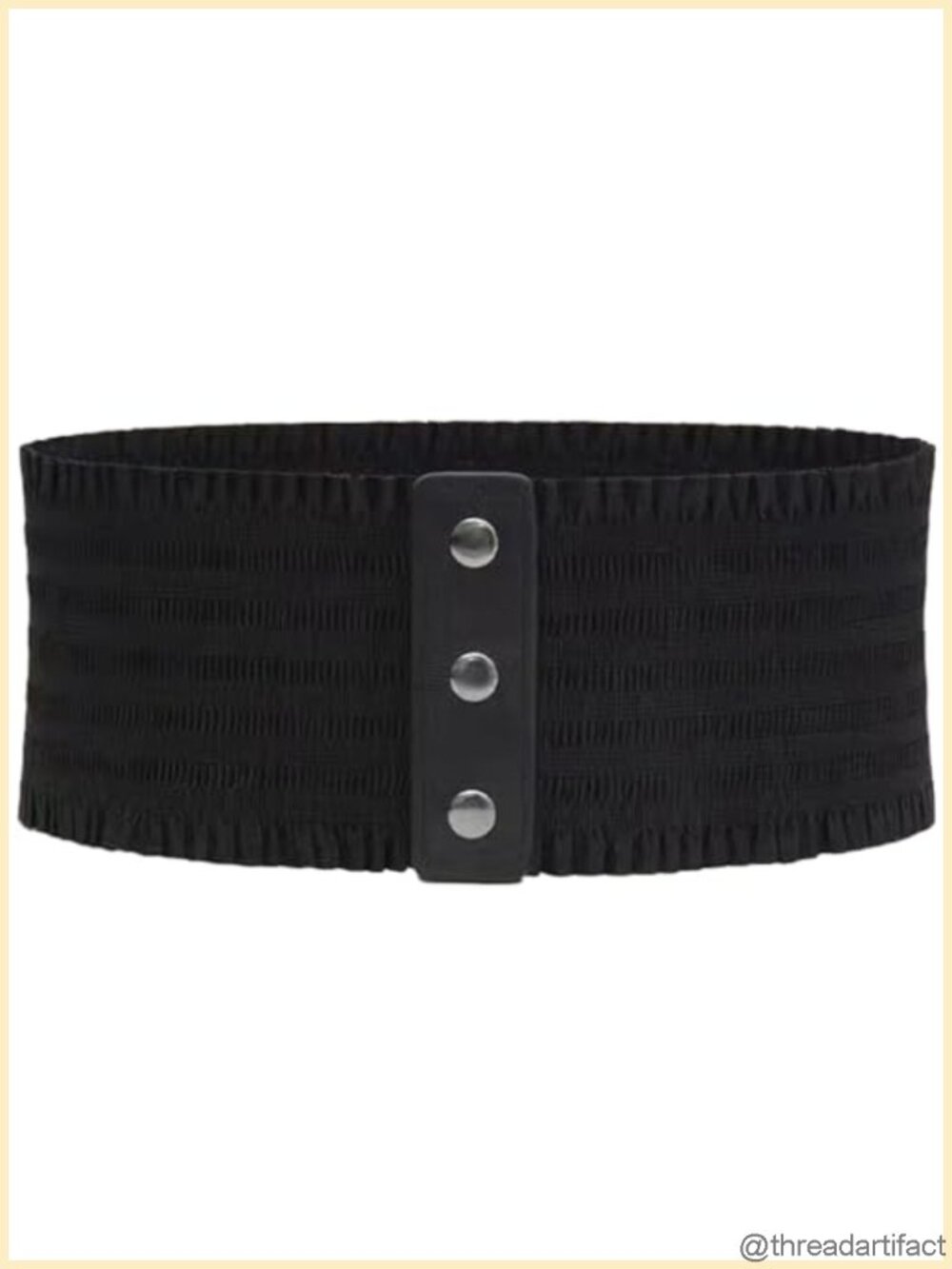 Women's Wide Elastic Cinch Waist Belt Snap Button Corset Dress Waistband